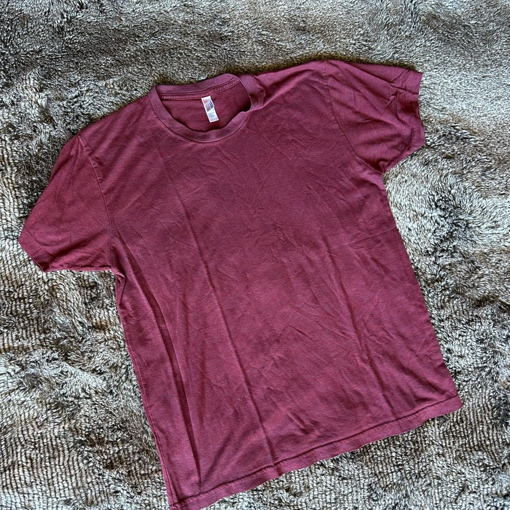 American Apparel Red Short Sleeve Tee